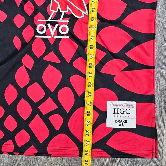 Drake OVO Octobers Very Own Basketball Jersey M Red Black Headgear Classics RARE - Picture 8 of 8